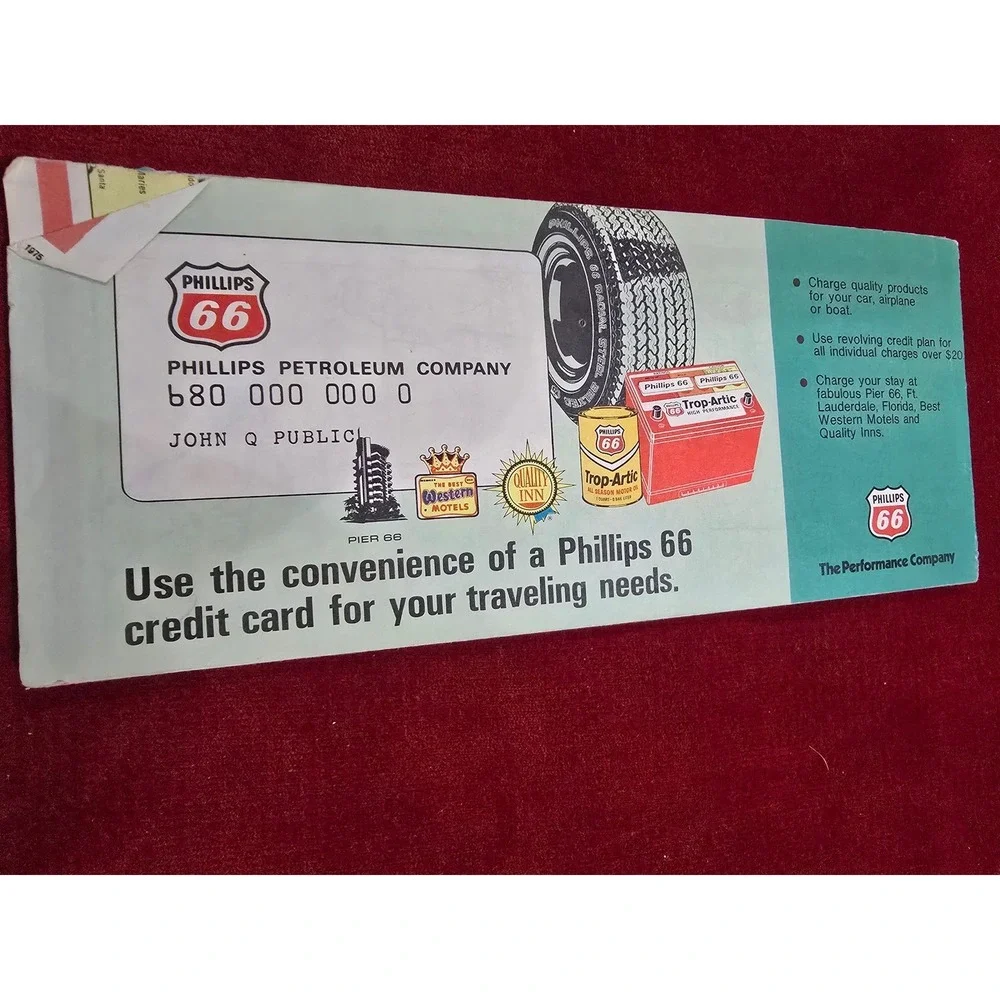 Vintage Western‎ Canada Phillips 66 Travel Map Credit Card Brochure